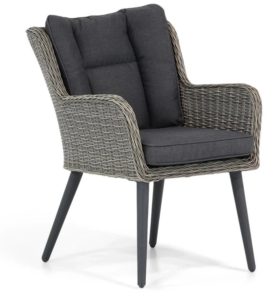 Tuinset 6 personen 240 cm Aluminium/wicker Grijs Garden Collections ...