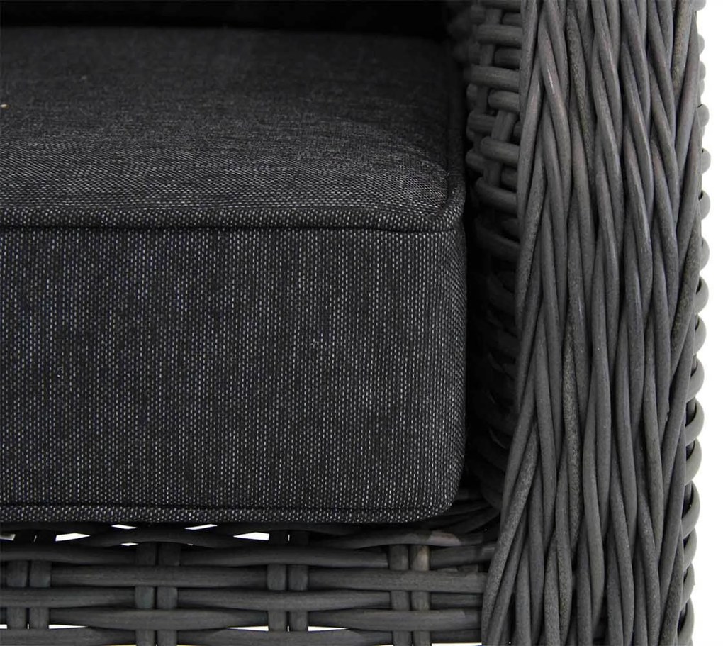 Garden Collections Chicago Lounge Tuinstoel Verstelbaar Wicker Zwart