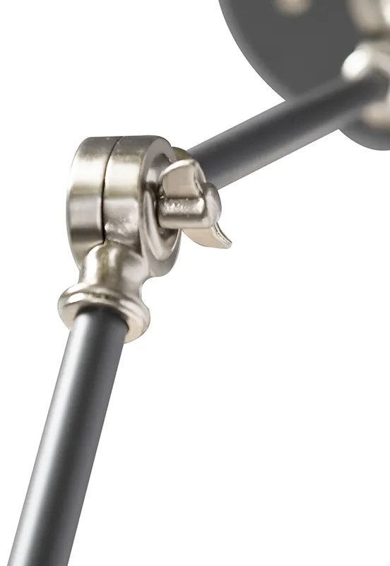 Industriële wandlamp grijs verstelbaar - Dazzle