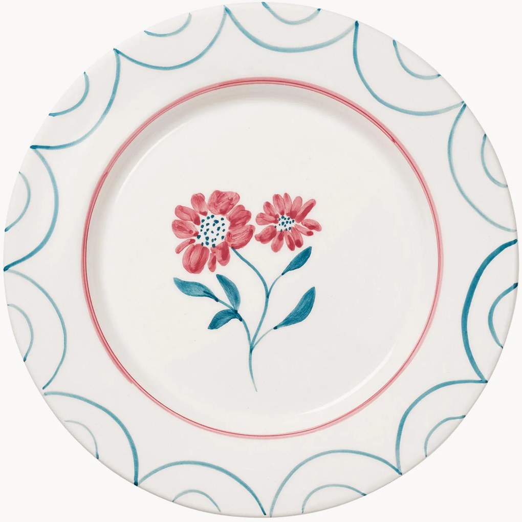 Handbeschilderd dinerbord Cottage Flower