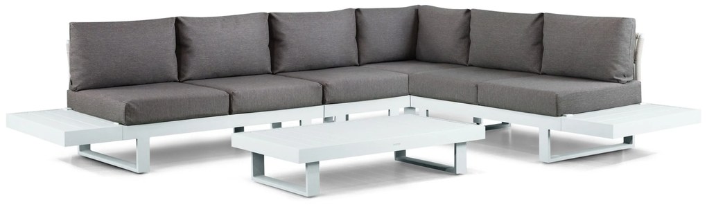 Hoek loungeset 6 personen Aluminium Wit  Lifestyle Garden Furniture Lorenzo