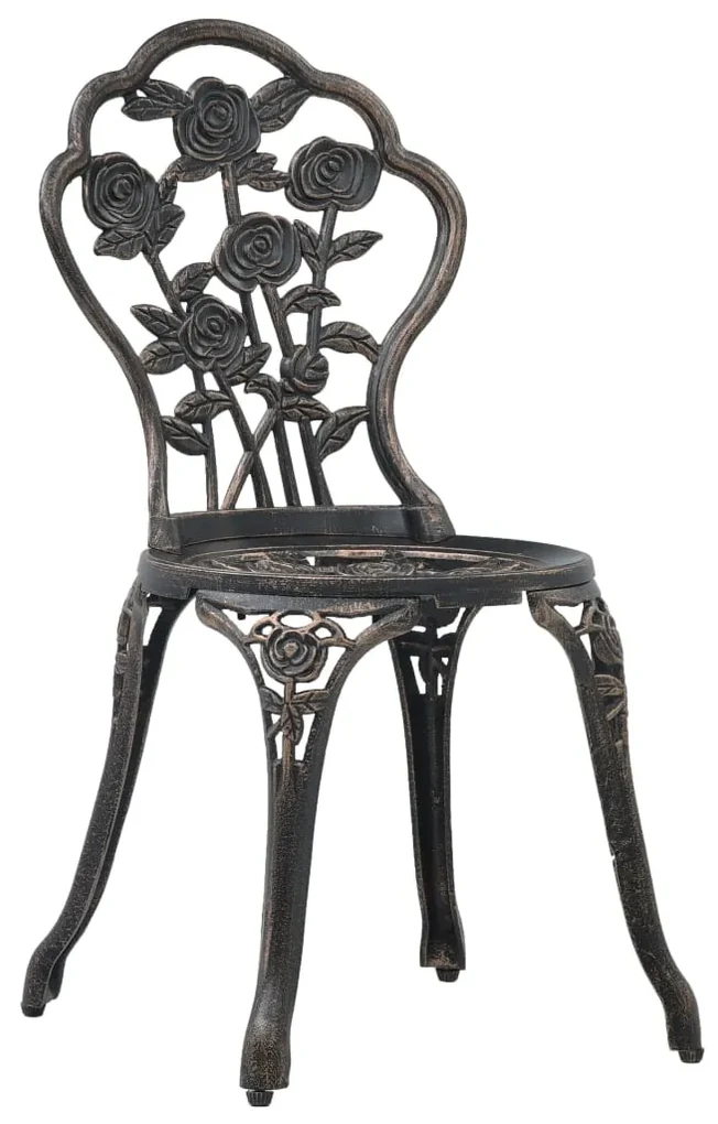 vidaXL Bistrostoelen 2 st gietaluminium bronskleurig