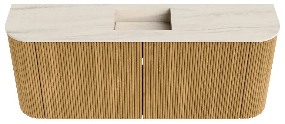Mondiaz Joya DLux 105cm toiletmeubel ronding links/rechts oak met wastafel faye midden zonder kraangat meli