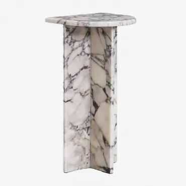 Corwel Bijzettafel Van Natuursteen Wit Marmer Calacatta - Sklum