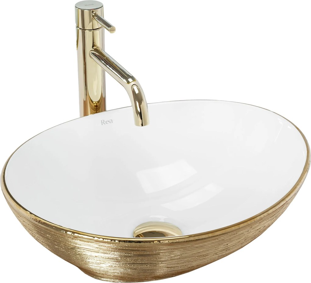 Opzetwastafel Rea Sofia Brush Gold