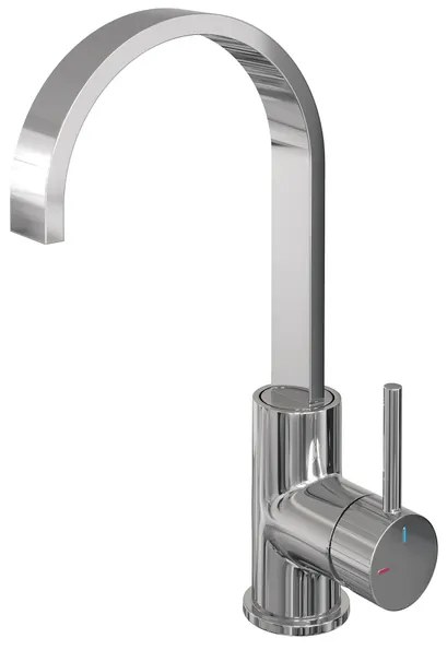 BRAUER Stripe Hoge Opbouw Wastafelmengkraan - draaibare platte uitloop - model A - chroom 5-CE-003-S5