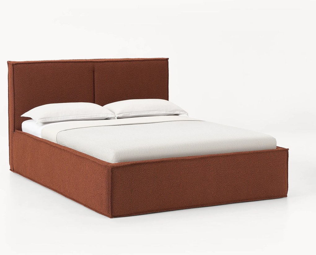 Bouclé gestoffeerd bed Dream