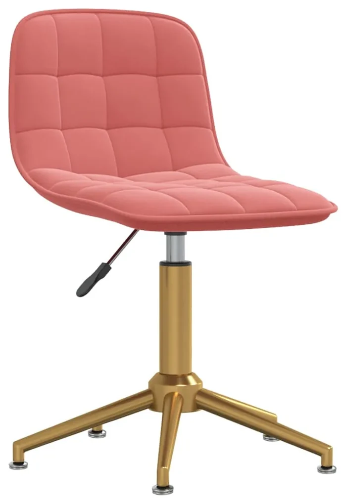 vidaXL Eetkamerstoelen draaibaar 4 st fluweel roze