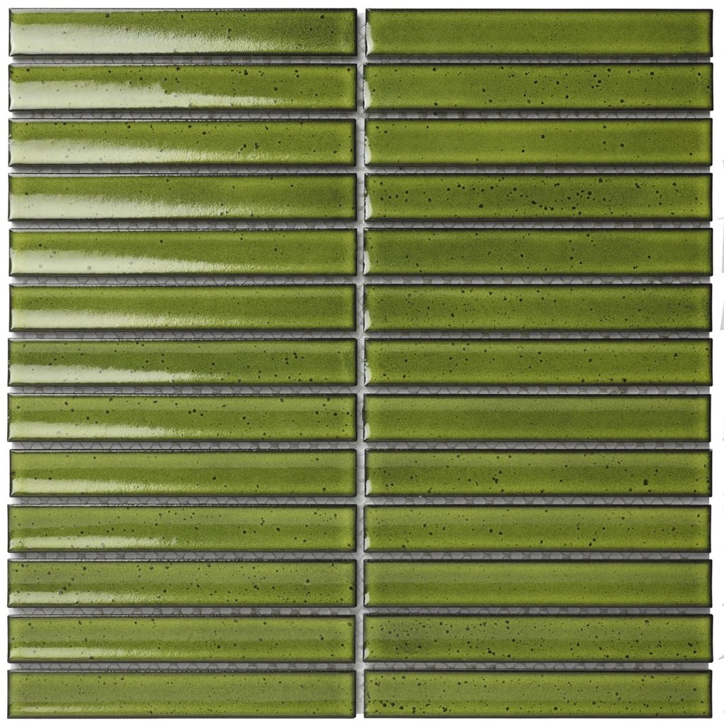 The Mosaic Factory Sevilla smalle vinger 2cm mozaïek tegels 30x30 groen