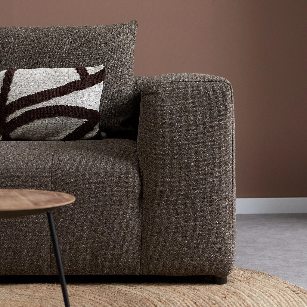 Bruine Bank Met Decoratieve Strepen Hoek Links