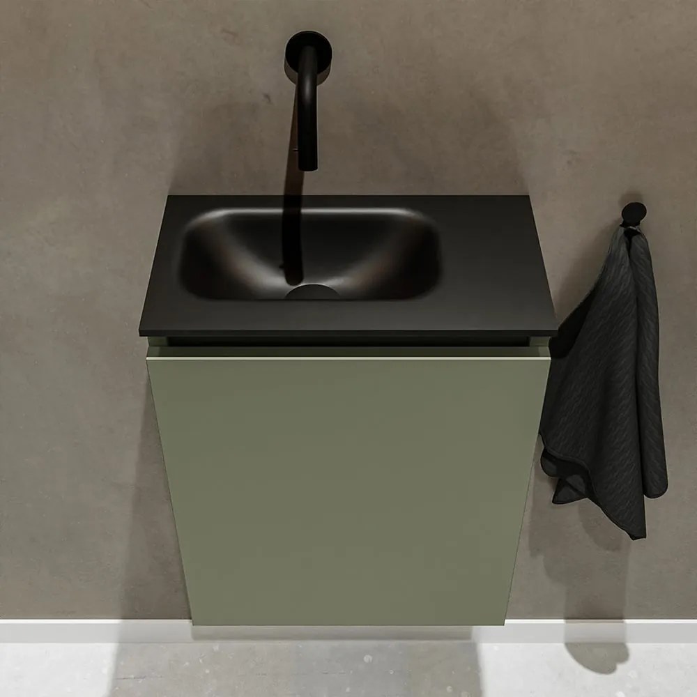 Mondiaz Ture 40cm toiletmeubel army met wastafel urban links geen kraangat