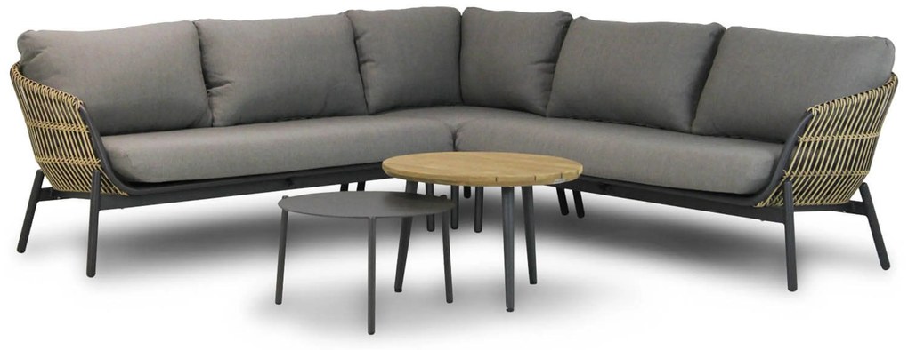 Hoek loungeset 4 personen Aluminium/wicker Taupe Coco Nathan/Pacific