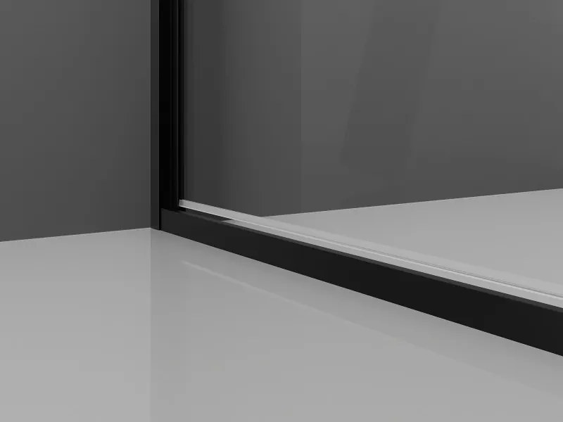 Mexen Exo-B schuifbare douchecabine 90 x 90 cm, transparant, zwart - 817-090-090-70-00
