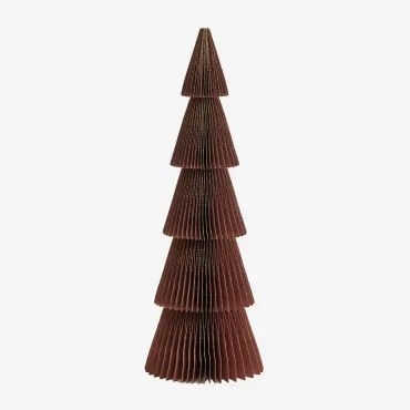 Jesper Papieren Kerstboom ↑29,5 Cm & Rood Cederhout Met Gouden Rand - Sklum