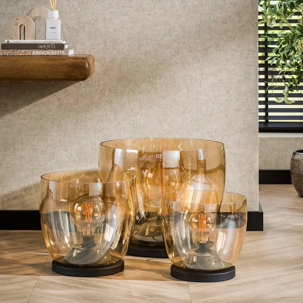 Glazen Vloerlamp Amber Glas 29 Cm