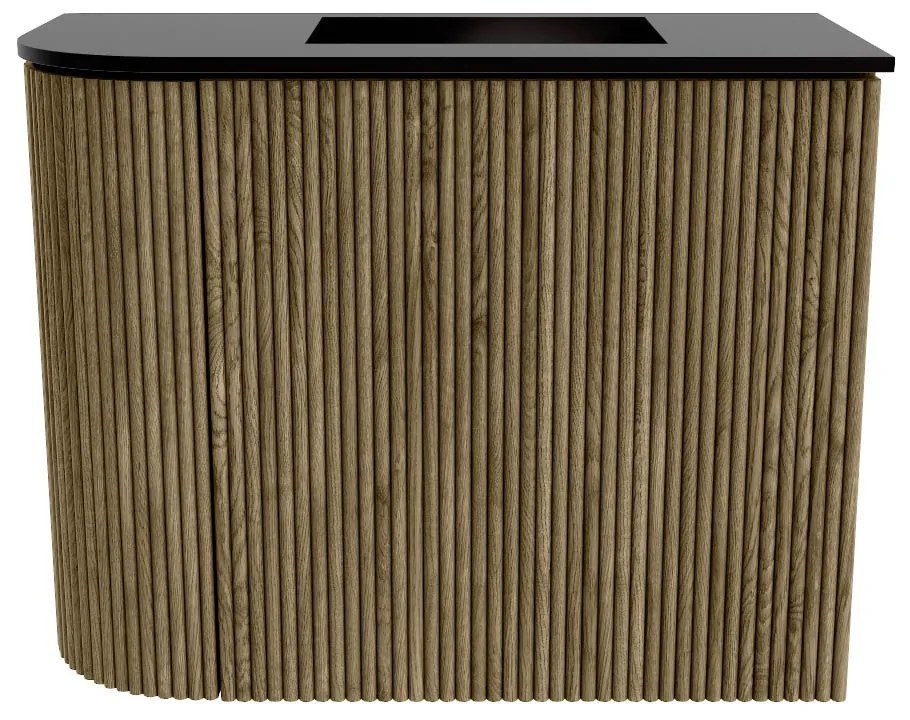 Mondiaz Joya 50cm toiletmeubel ronding links dusk met wastafel faye rechts zonder kraangat urban