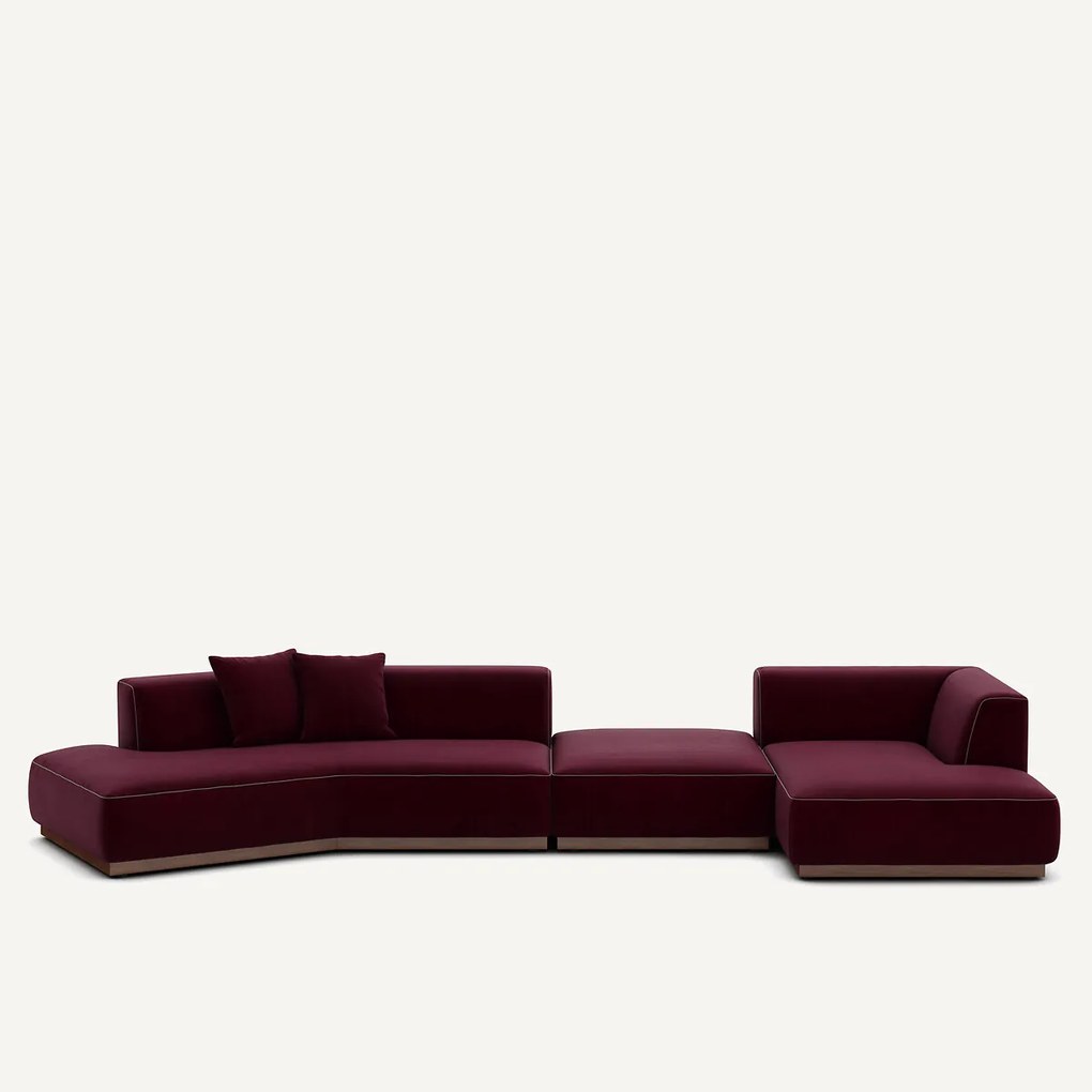 Open hoekbank rechts XL fluweel, JACOPO