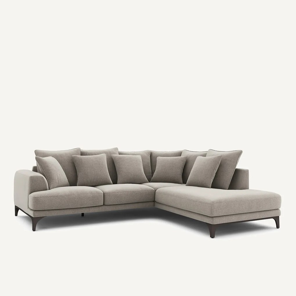 Hoekbank in chenille fluweel, ARMENTO