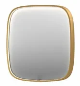 INK SP31 spiegel - 60x4x60cm contour in stalen kader incl dir LED - verwarming - color changing - dimbaar en schakelaar - geborsteld mat goud 8409812