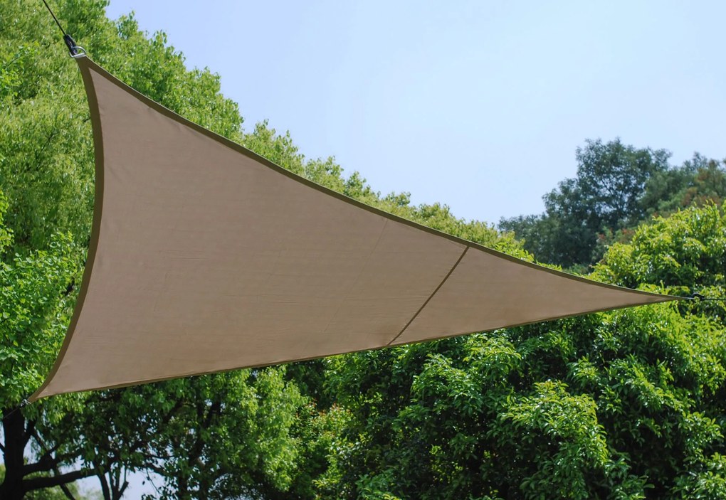 Practo Garden schaduwdoek - polyester - driehoek - 360 op 360 op 360 cm - taupe