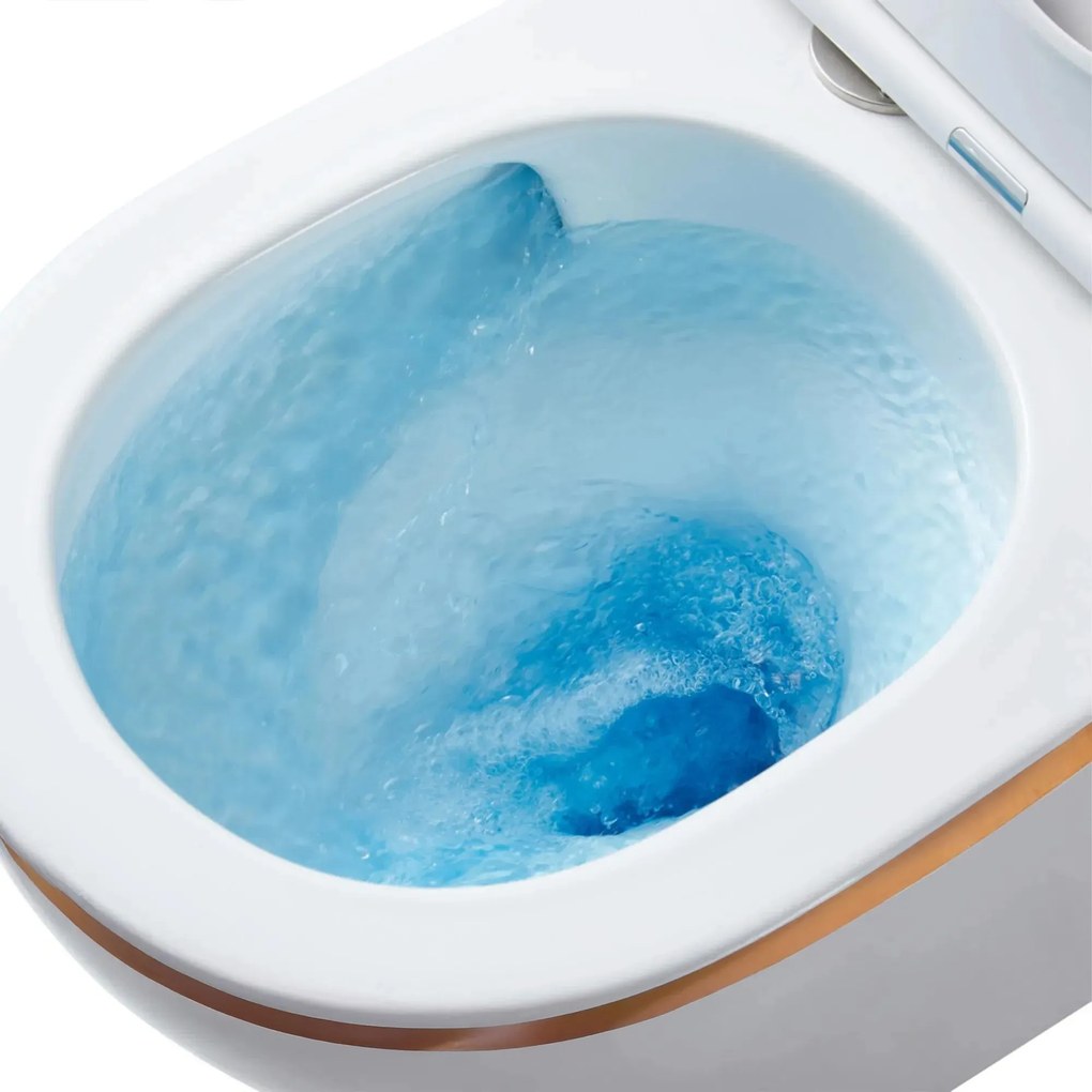 Hangtoilet Rea Carlo Tornado Rimless Flat GOLD EDGE