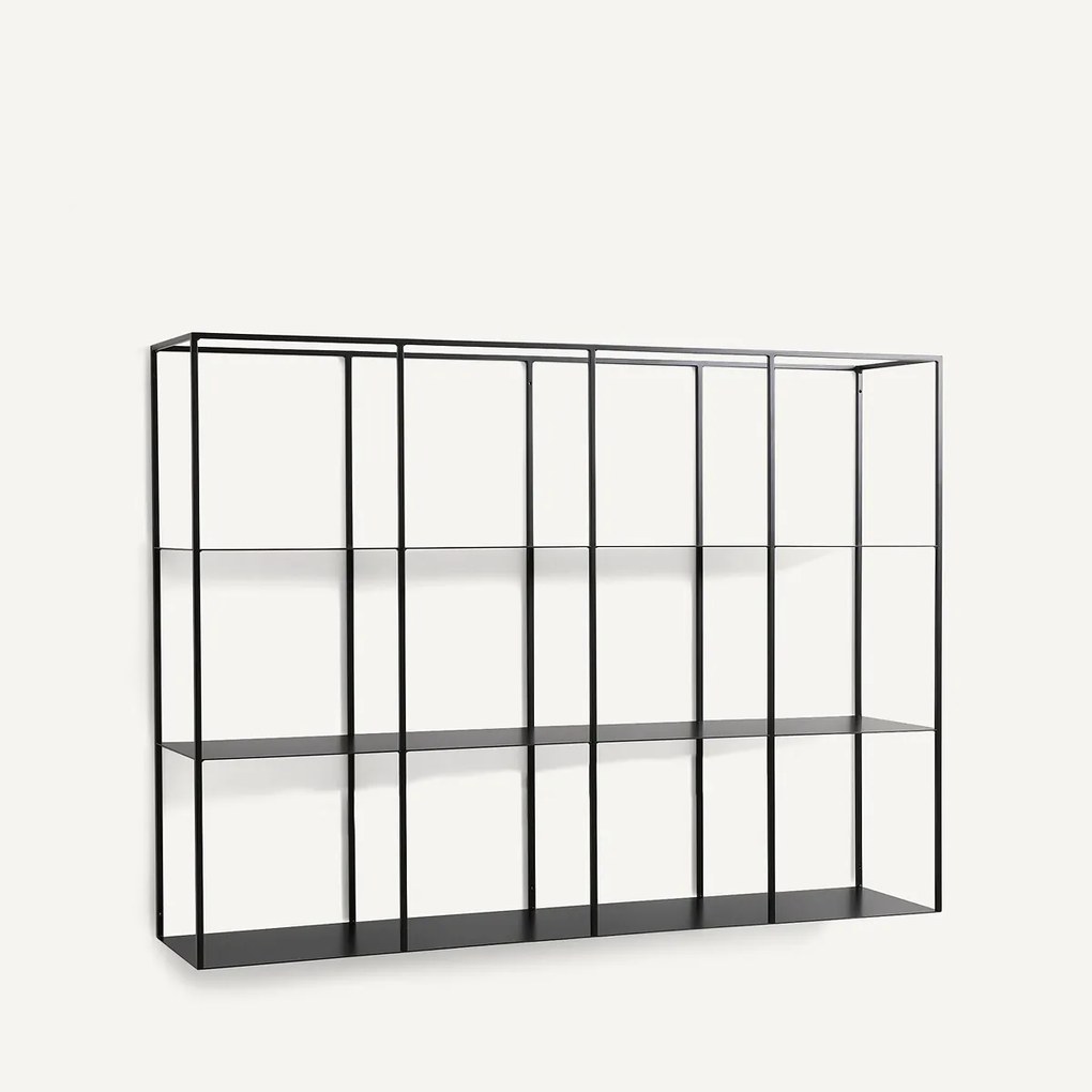 Wandboekenkast in staal, hoogte 100,6 cm, PARALLEL