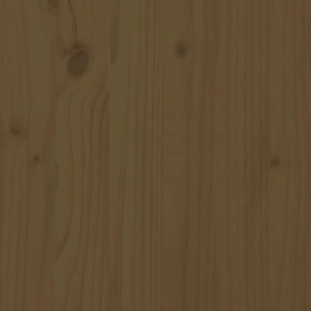 vidaXL Hoofdbord 156x4x100 cm massief grenenhout honingbruin