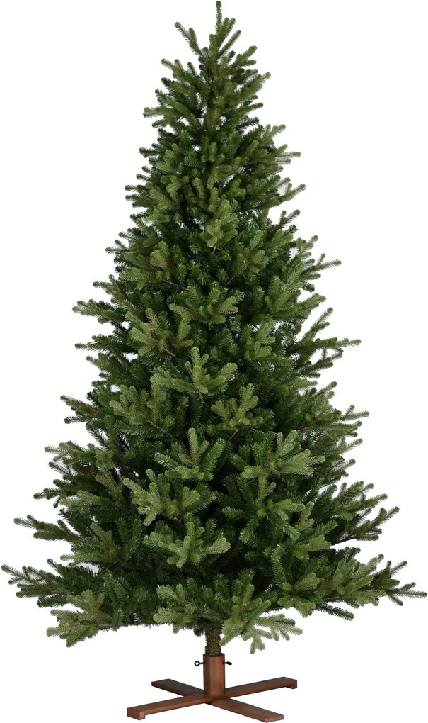 Vermont Hinged kunstkerstboom - 152 cm - Groen - Diameter 102 cm - 1042 tips - Houten voet