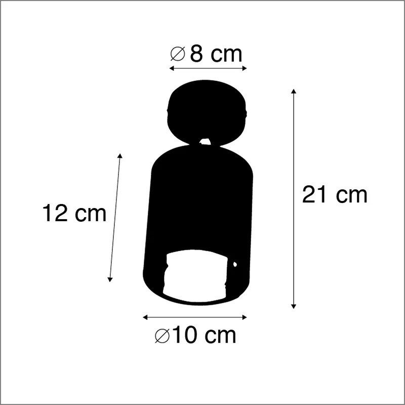 Moderne opbouwspot zwart kantelbaar - Lofty
