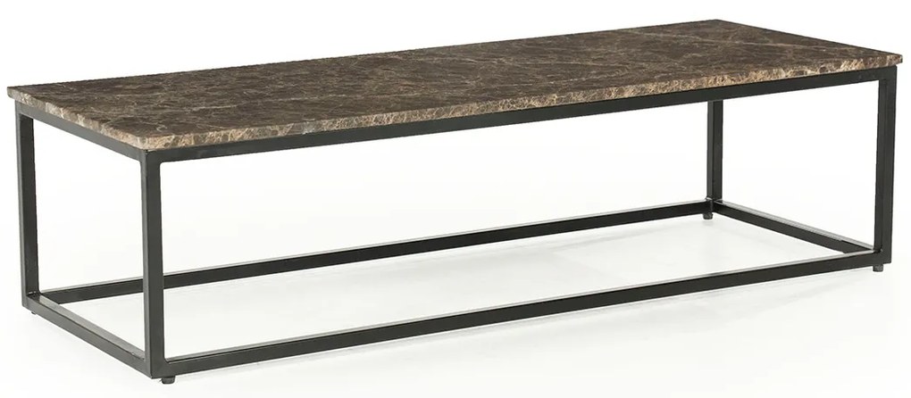 Eleonora Rico Square Rechthoekige Salontafel Van Bruin Marmer - 120 X 45cm.