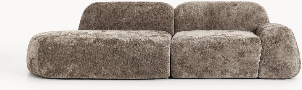 Modulaire teddy bouclé chaise lounge Wolke (3-zits)