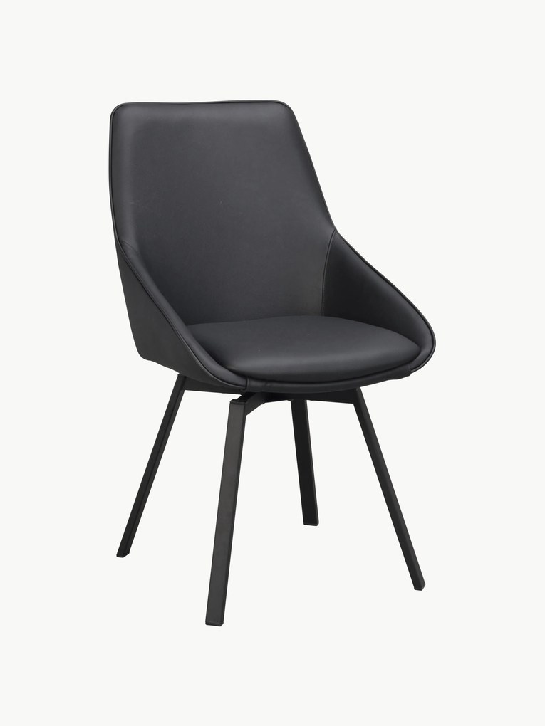 Draaibare leren stoelen Alison, 2-delig