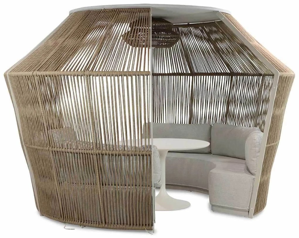 Loungeset 8 personen Aluminium/rope Taupe  Coco Isla