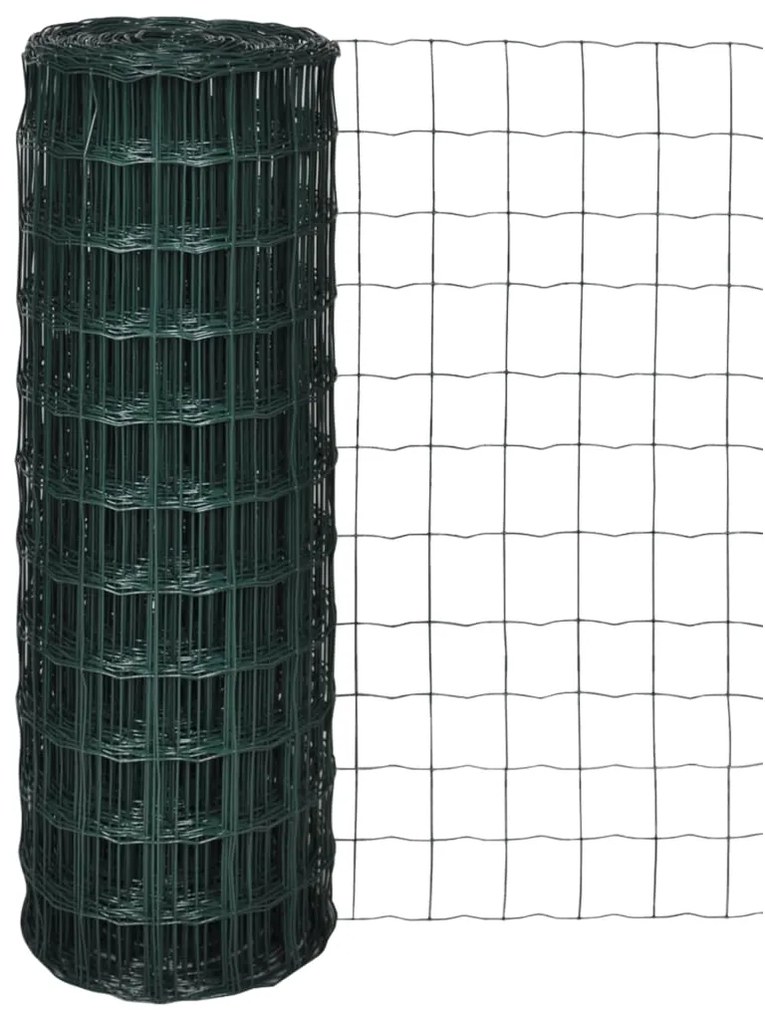 vidaXL Euro hek 10x0,8 m staal groen