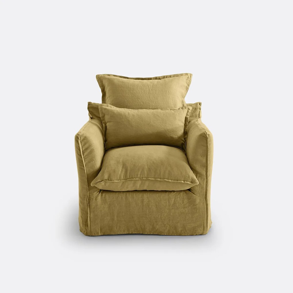 Fauteuilhoes in linnen Odna