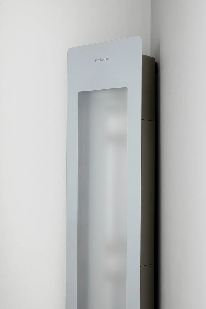 Sunshower Round Plus Medium White infraroodlamp en UV 33x140x10cm hoekopbouw