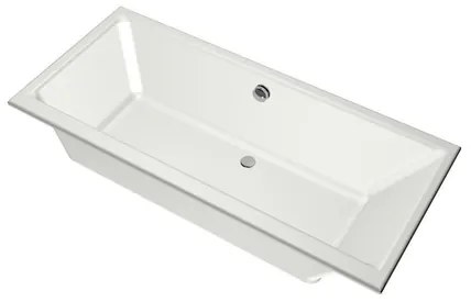 Xenz Kristal Ligbad - 170x75x48 - afvoer Midden - acryl - wit mat 6985-03