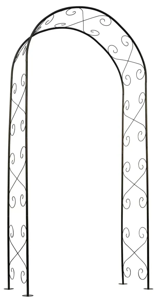 Nature Tuinboog 100x37x230 cm metaal zwart