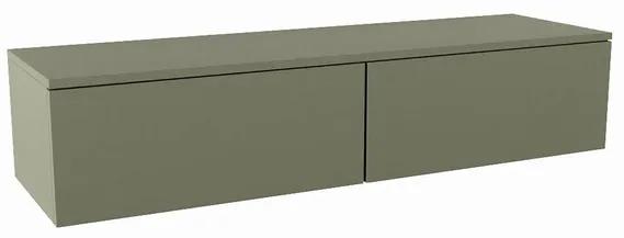 MONDIAZ ALAN MODULE Wastafelonderkast - 140x45x30cm - 2 lades - push to open - MDF - Army mat A45256Army