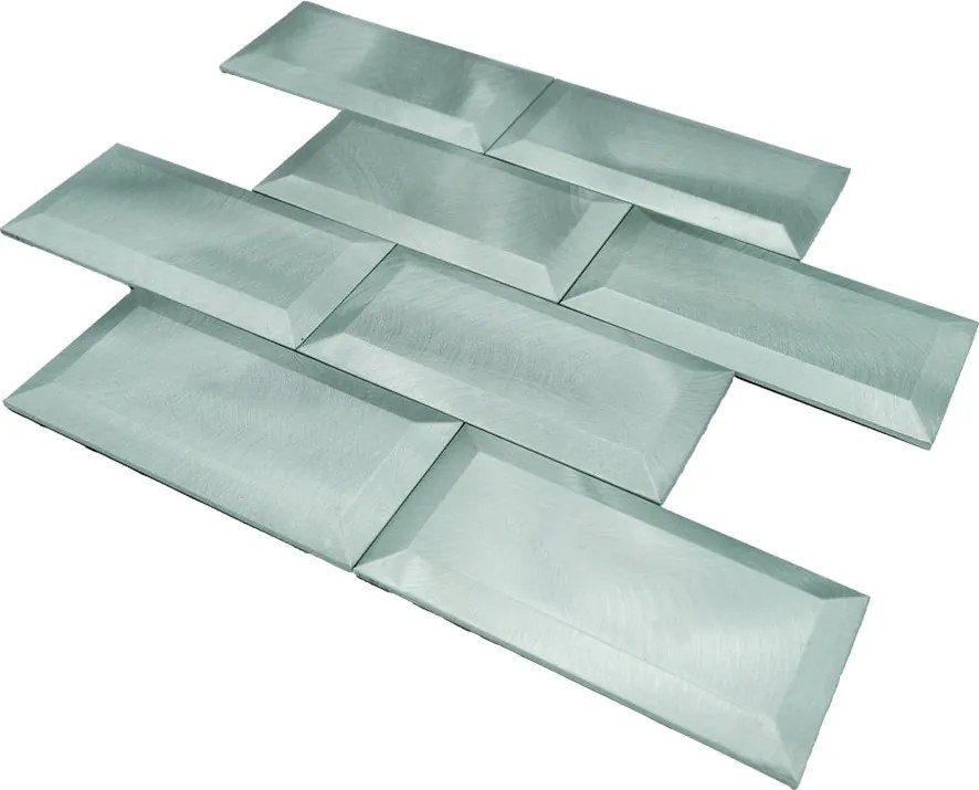 Zelfklevende Mozaïektegels Metaal | Subway 3D Pastelgroen | 30,5×30,5 cm | Keuken, Bad & WC