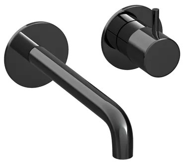 Hotbath COBBER Afbouwdeel tbv Inbouw wastafelkraan 18cm uitloop PBP Gepolijst zwart PVD CB105EXT18PBP