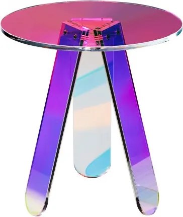 VEVOR Acryl Bijzettafel φ45 x 48 cm, Kleurrijke Acryl Bijzettafel Bartafel Gemakkelijk Schoon te Maken, Acryl Salontafel voor Koffie, Drankjes, Eten, Snacks, Salontafel voor Woonkamer, Slaapkamer etc.