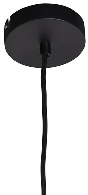 Hanglamp met velours kap roze met goud 50 cm - Combi