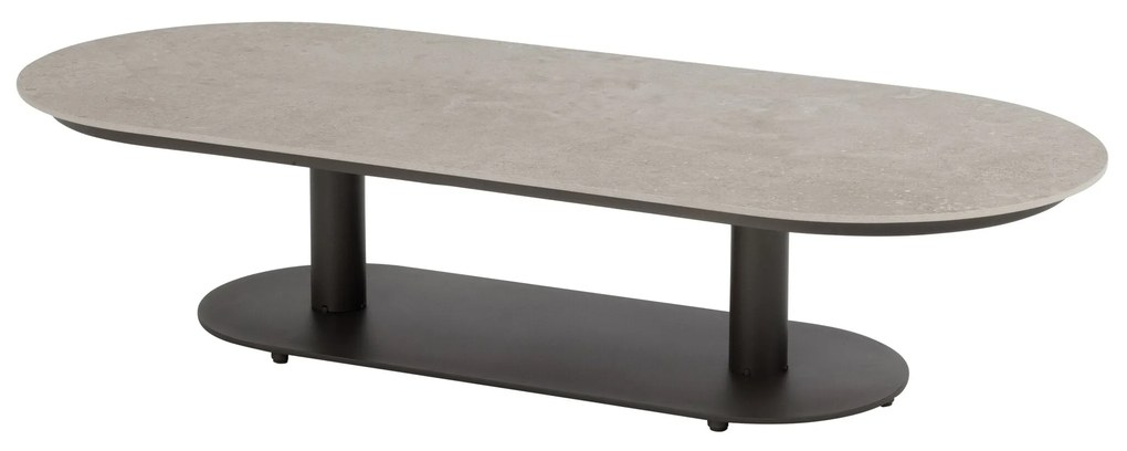 Boaz lounge tuintafel ovaal 150x65xH35 cm ceramic terre 4 Seasons Outdoor