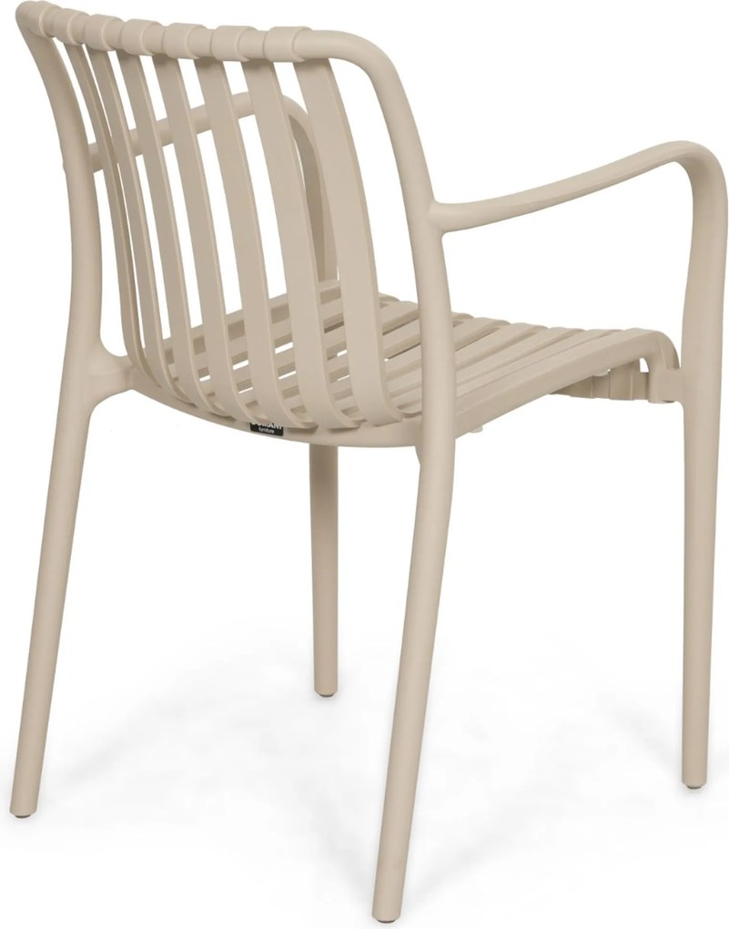 Tuinset 6 personen 150 cm Kunststof Zand/Beige Domani Furniture Alba/Ancona