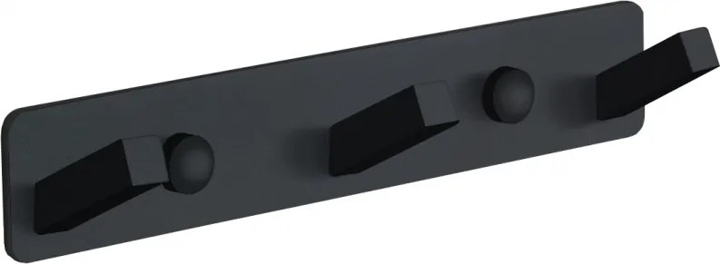 Mexen drievoudige handdoekhaak, zwart - 709173-70