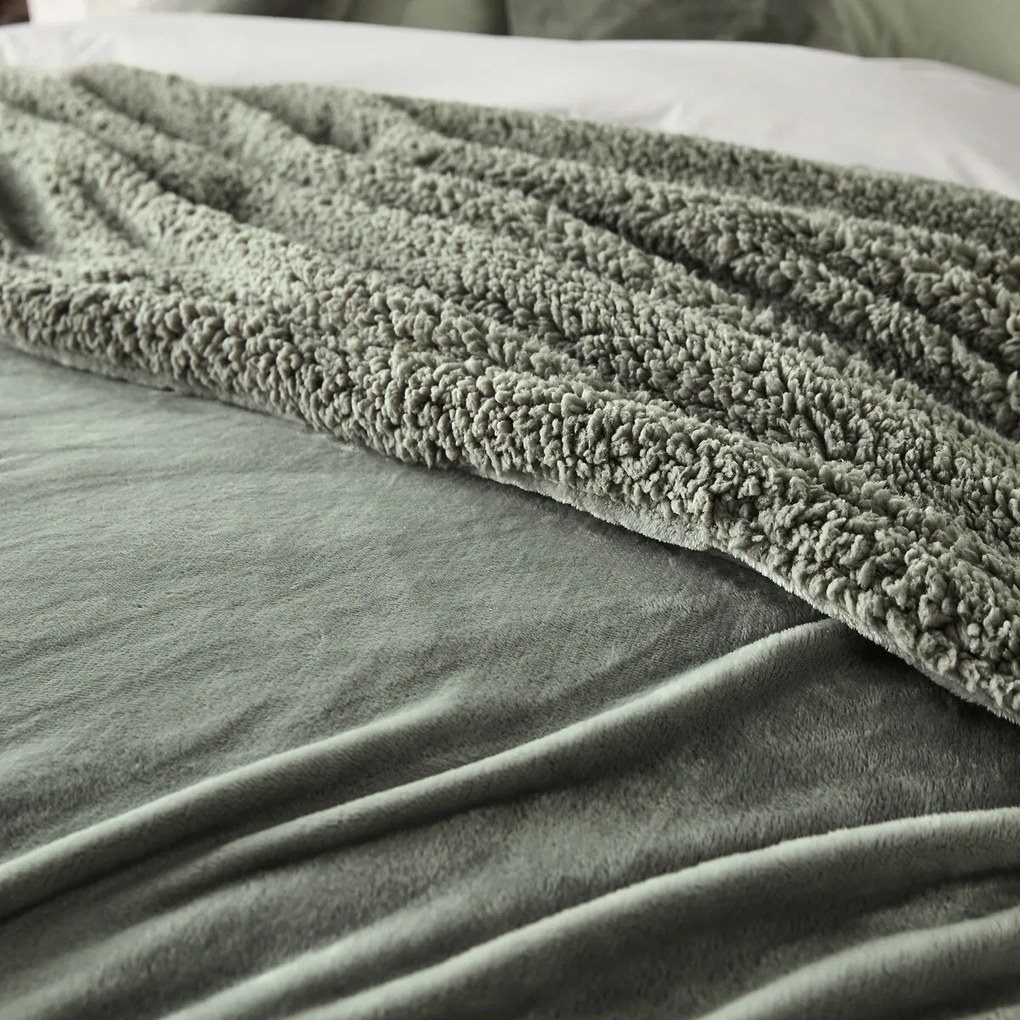 Beddensprei in fleece en sherpa, Maxine
