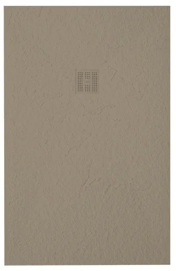 ZEZA Grade douchevloer - 90x100cm - antislip - antibacterieel - mineraalmarmer - rechthoek - mat cream (taupe) 400000000000019576