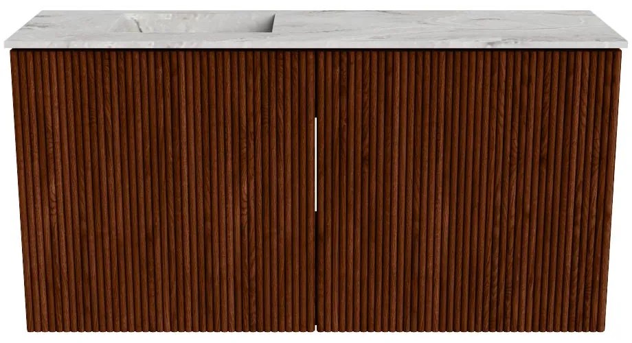 Mondiaz Joya DLux 80cm toiletmeubel ruby met wastafel faye links 1 kraangat glace