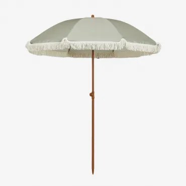 Parasol Ø175 Cm Van Stof En Staal Miska Groen – Khaki - Sklum